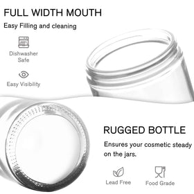 Bumobum clear jar pack with labels and liners, organized storage solutions