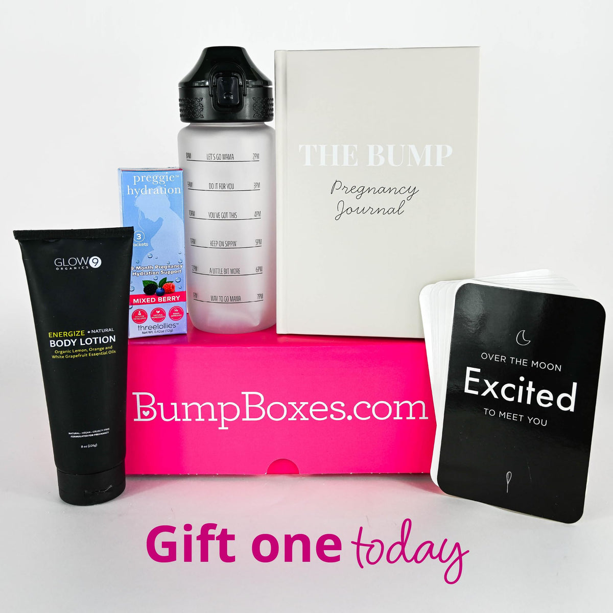 Bump Boxes gift set mom-to-be presents a thoughtful prenatal keepsake.
