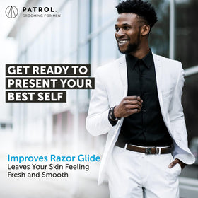 Bump Patrol clear gel texture shows visibility for safe, targeted shaving