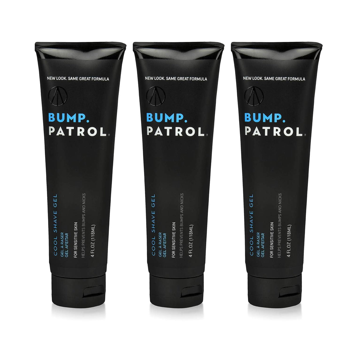 Bump Patrol Cool Shave Gel clear bottle emphasizes smooth glide for precise shaving