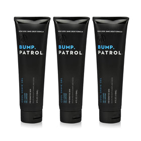 Bump Patrol Cool Shave Gel clear bottle emphasizes smooth glide for precise shaving
