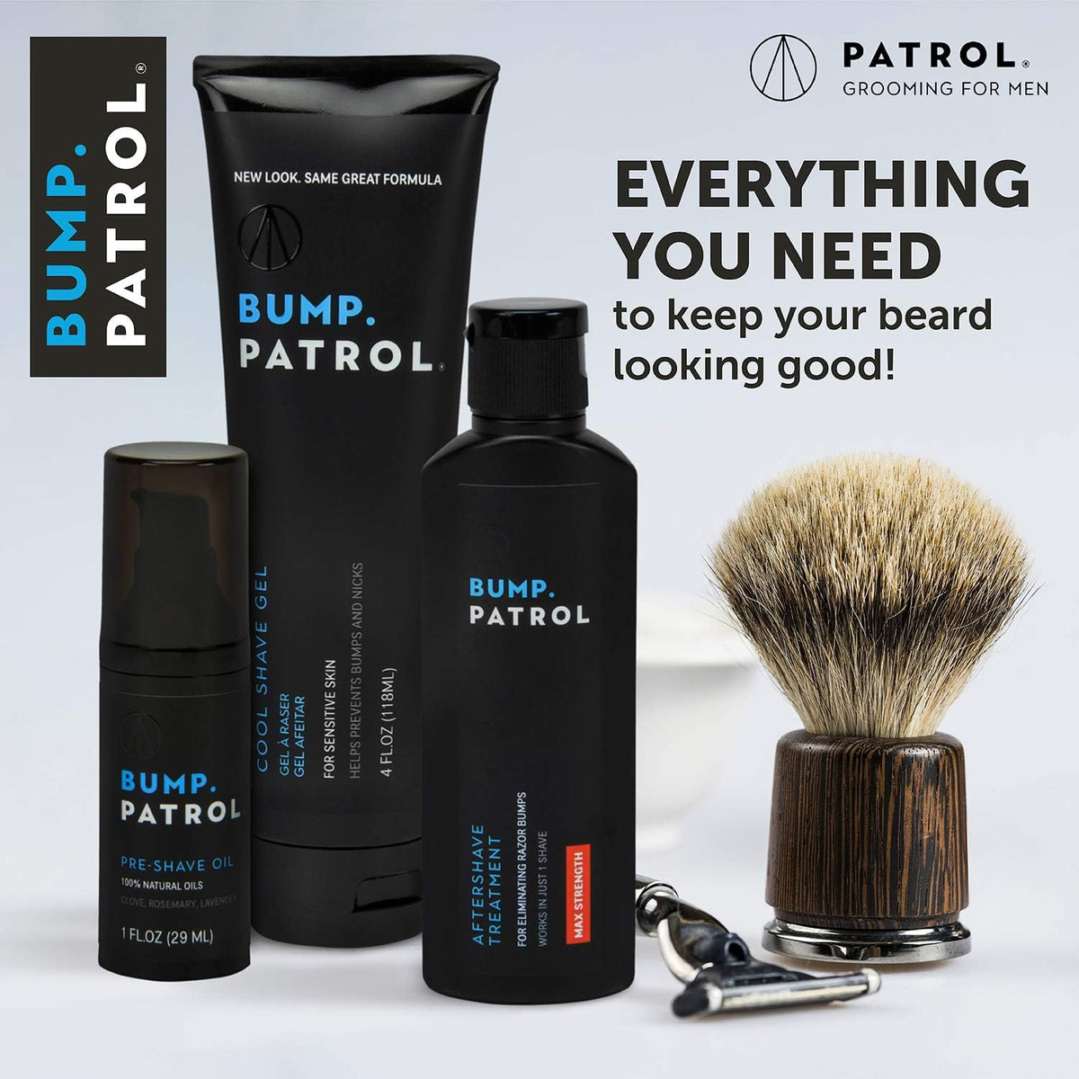 Bump Patrol razor bump stopper for facial and body use.