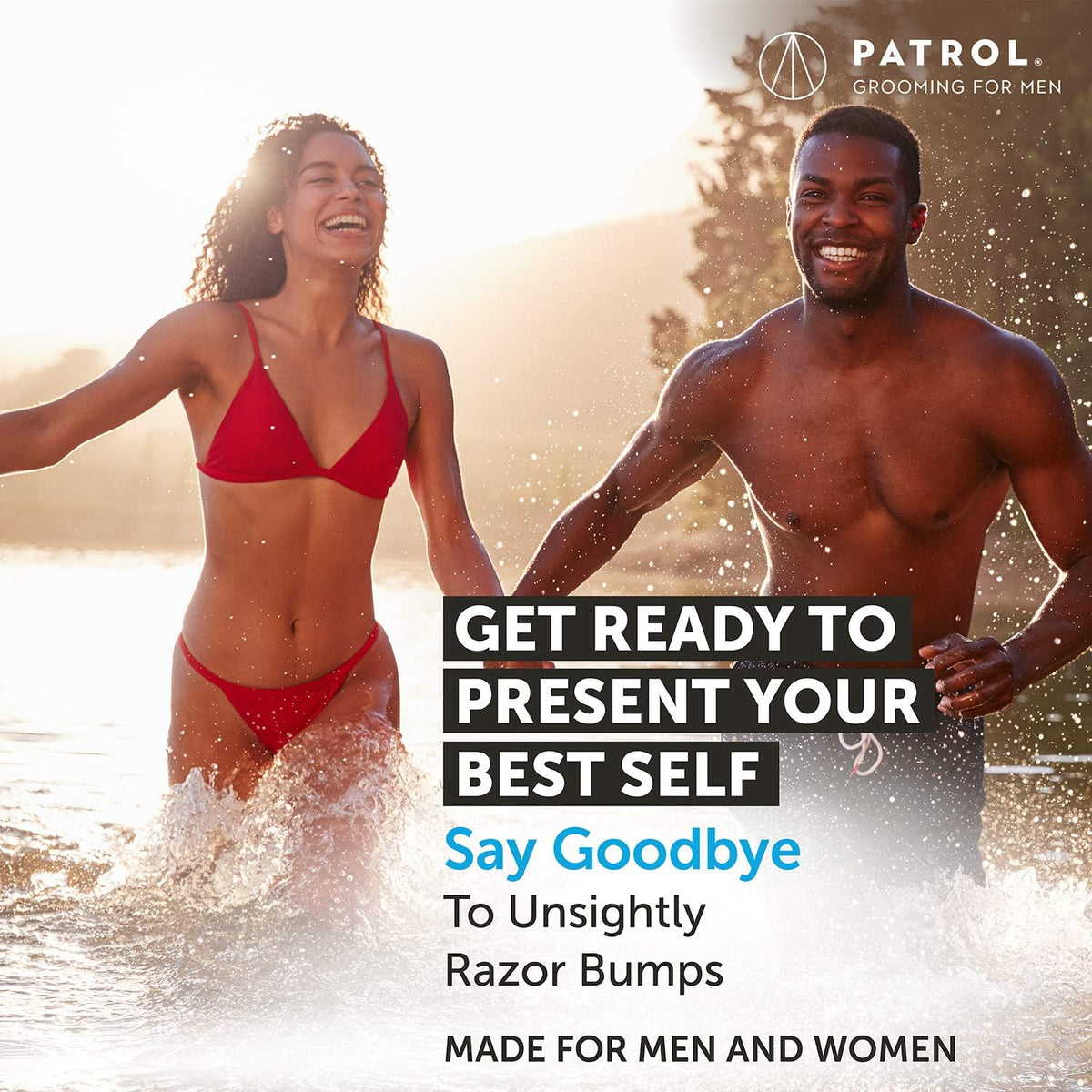 Bump Patrol aftershave applied underarm usage showing versatility for sensitive zones