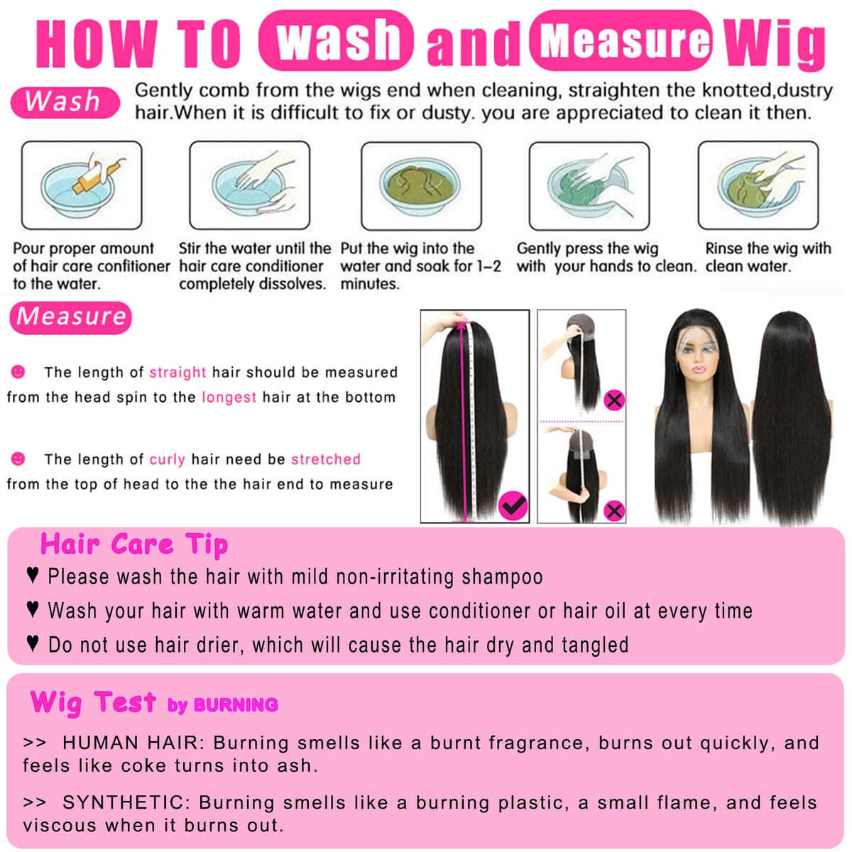 bunGiol natural black color wig complements many skin tones.