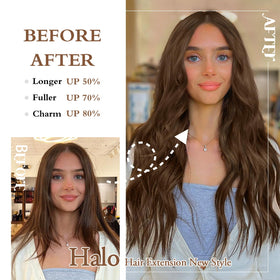 BUPPLER Halo clip-in only option for secure hold on light hair