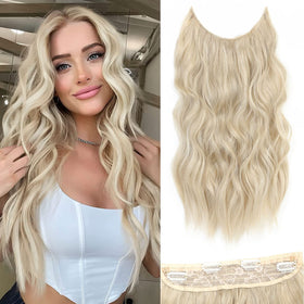 BUPPLER Halo hair extensions with invisible wire for lightweight, natural-looking length.