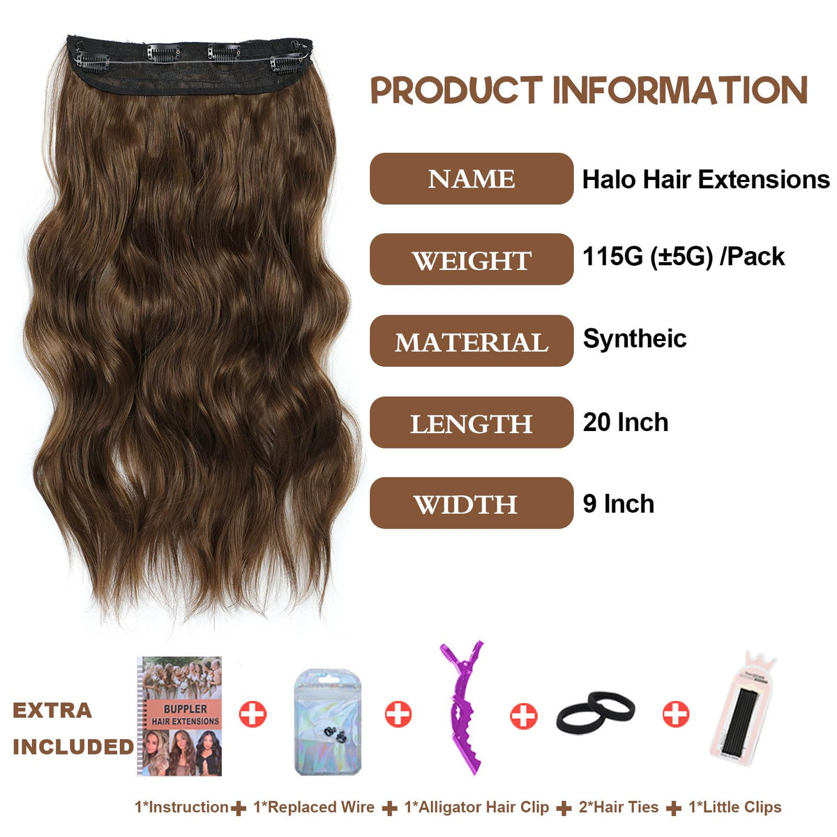 BUPPLER Halo invisible wire only for discreet scalp-friendly wear