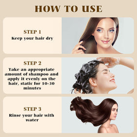 Bupposes Black Dye Shampoo 200ml bottle for all users.