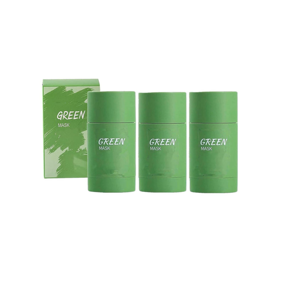 Bupposes Green Tea Mask Stick packaging showcases portable design for on-the-go cleansing and oil balance.