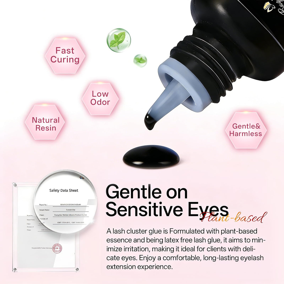 Buqikma sensitive-eyes friendly glue focus on calm, irritation-free wear.