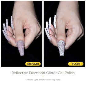 BURANO rose blue purple glitter polish offers salon-style depth at home