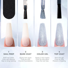 BURANO reflective gel polish shifts with lighting for dramatic effects