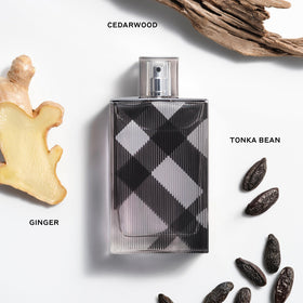 Burberry Brit for Him ginger note closeup, hints of daytime energy