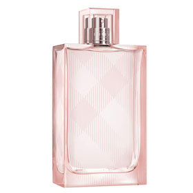 Burberry Brit Sheer EDT bottle with pink glass for daily floral freshness.