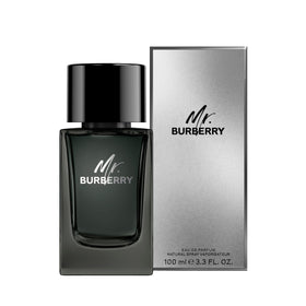 Box and bottle presentation of Burberry Mr. Burberry EDP.