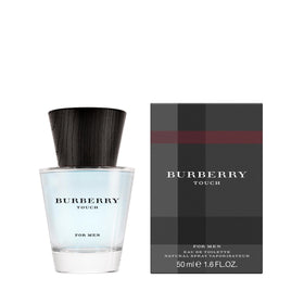 Burberry Touch for Men bottle close-up, versatile everyday fragrance for casual wear.