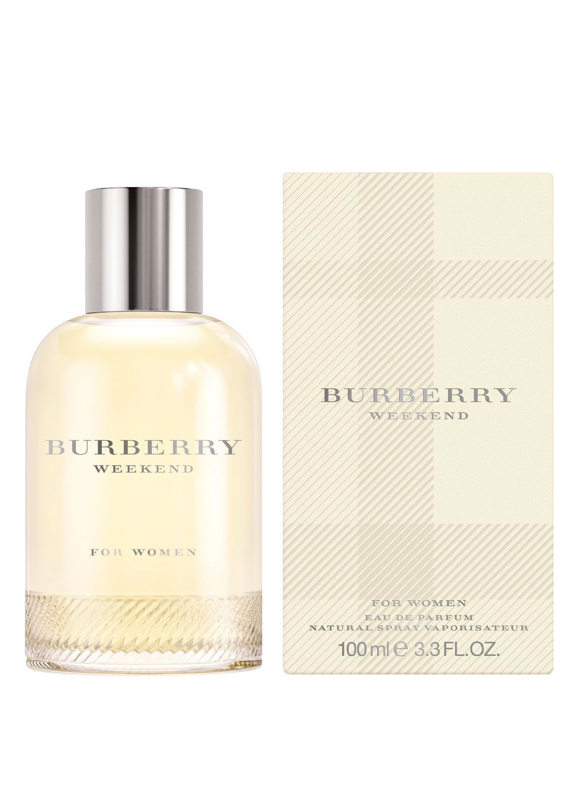 Burberry Weekend bottle close-up, a refined fragrance for everyday wear.