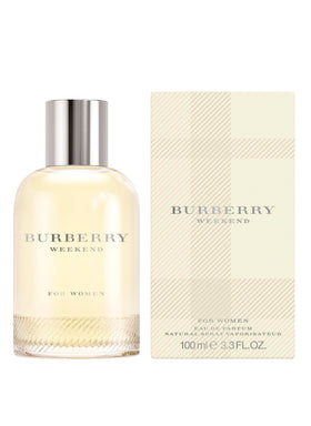 Burberry Weekend bottle close-up, a refined fragrance for everyday wear.