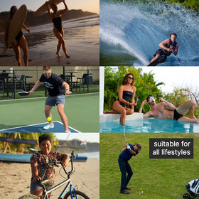 Burnd SPF 41 outdoor use on hand demonstrates sweat resistance.