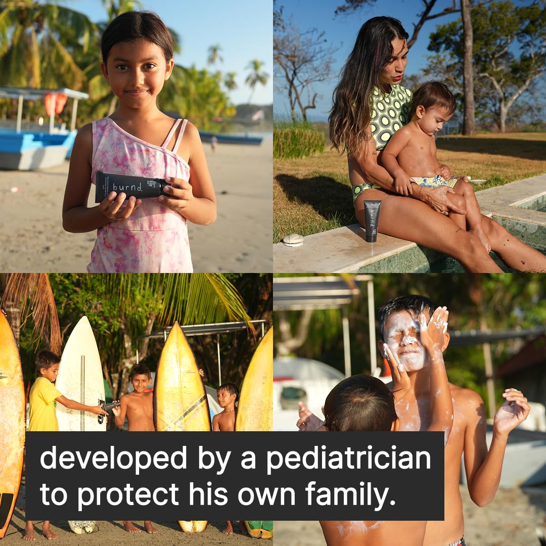 Burnd SPF 41 arm during swimming shows water resistance up to 80 minutes.