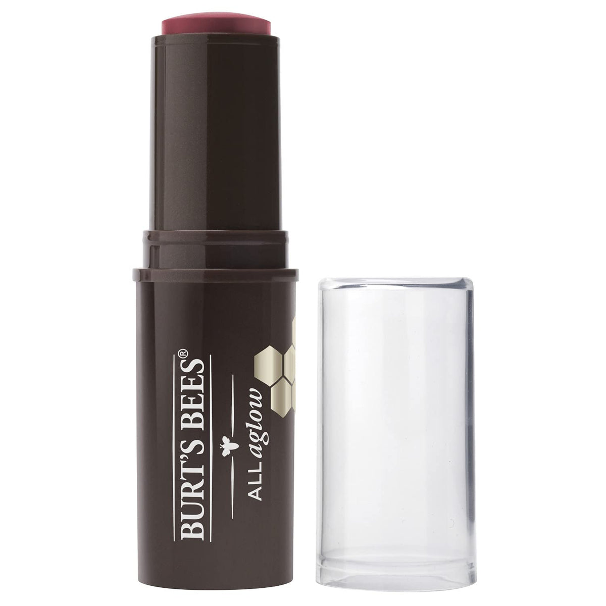 Burts Bees All Aglow Lip & Cheek Stick Dahlia Dew front view adds natural color