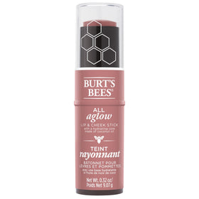 Burts Bees All Aglow applied on lips for natural tint.