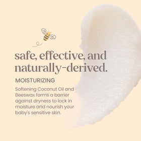 Burt's Bees Baby diaper area use demonstrates gentle protection for sensitive skin