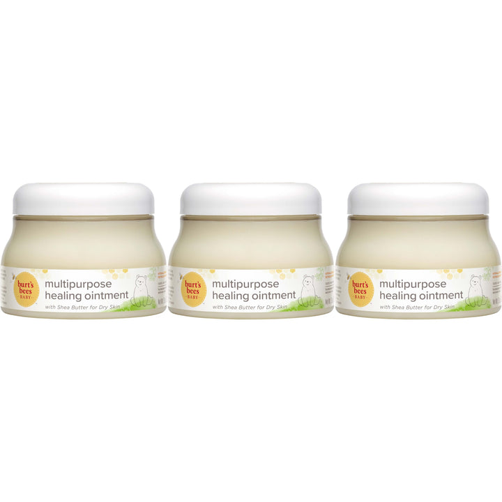 Burt's Bees Baby ointment pack of 3 jars protects delicate skin and adds moisture