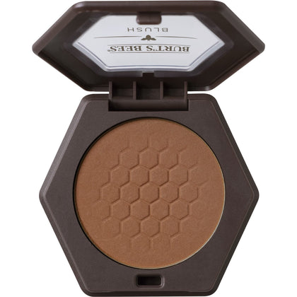 Burt's Bees Blush Toasted Cinnamon compact radiates natural warmth for radiant cheeks.