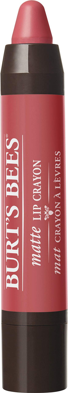 Burt's Bees creamy texture with matte finish swatch exemplifies smooth, non-sticky color.