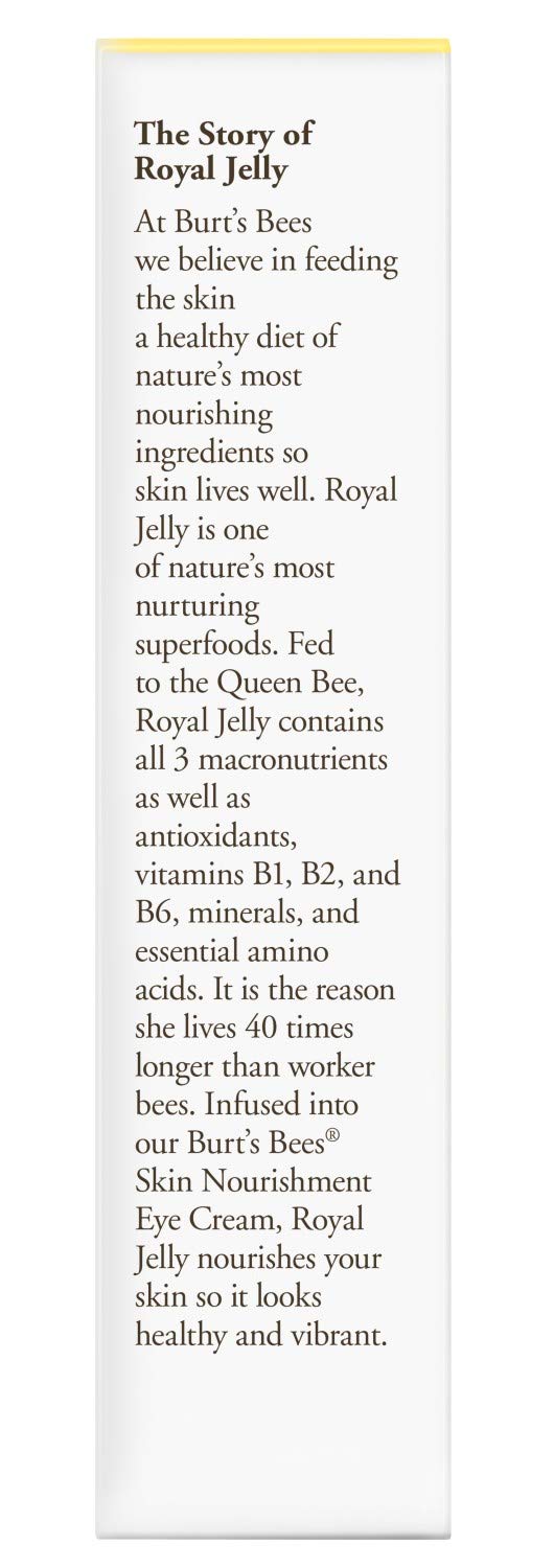 Burt's Bees eye cream under-eye area ready for daily nourishment.