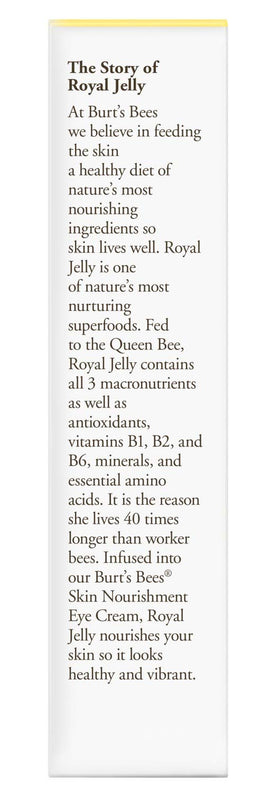 Burt's Bees eye cream under-eye area ready for daily nourishment.