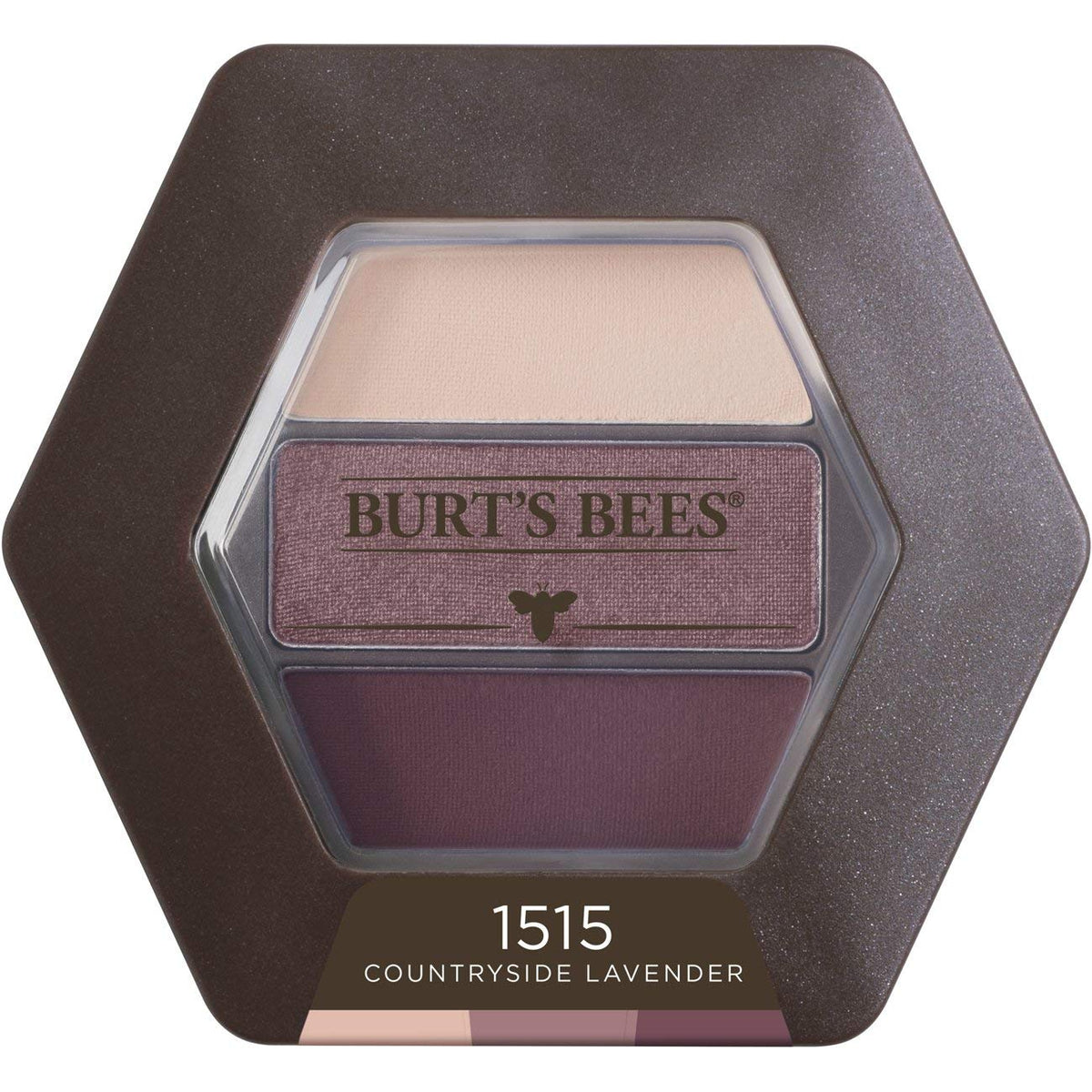 Burt's Bees Countryside Lavender swatches showing pigment with lasting, creaseless color