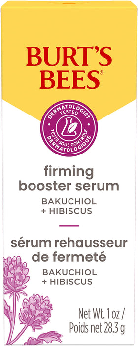 Burt's Bees Firming Serum ingredients include hibiscus and bakuchiol