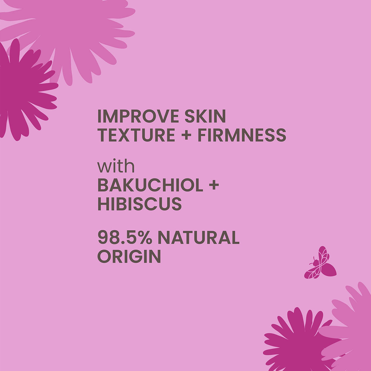 Burt's Bees Firming Serum packaging montage highlights clean ingredients