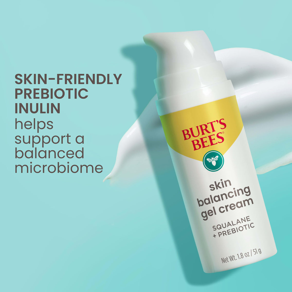 Close-up of gel texture shows lightweight, non-greasy application with quick absorption.
