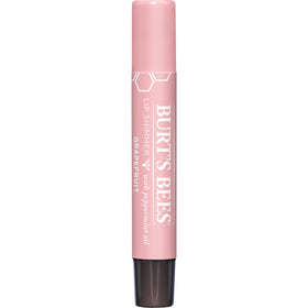 Application close-up of Burt's Bees Lip Shimmer with minty refreshment.