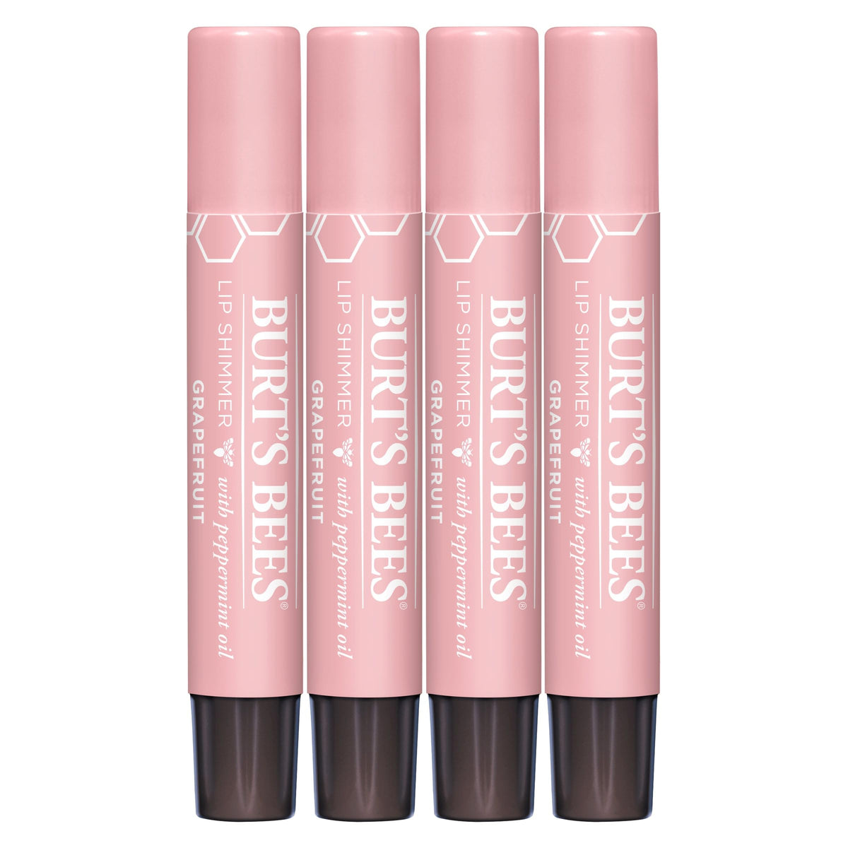 Burt's Bees Grapefruit Lip Shimmer tube for soft, shimmery lips and hydration.