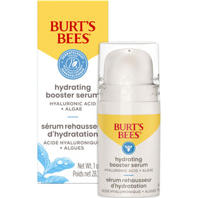 Burt's Bees Hyaluronic Acid Serum bottle close-up showing hydration focus