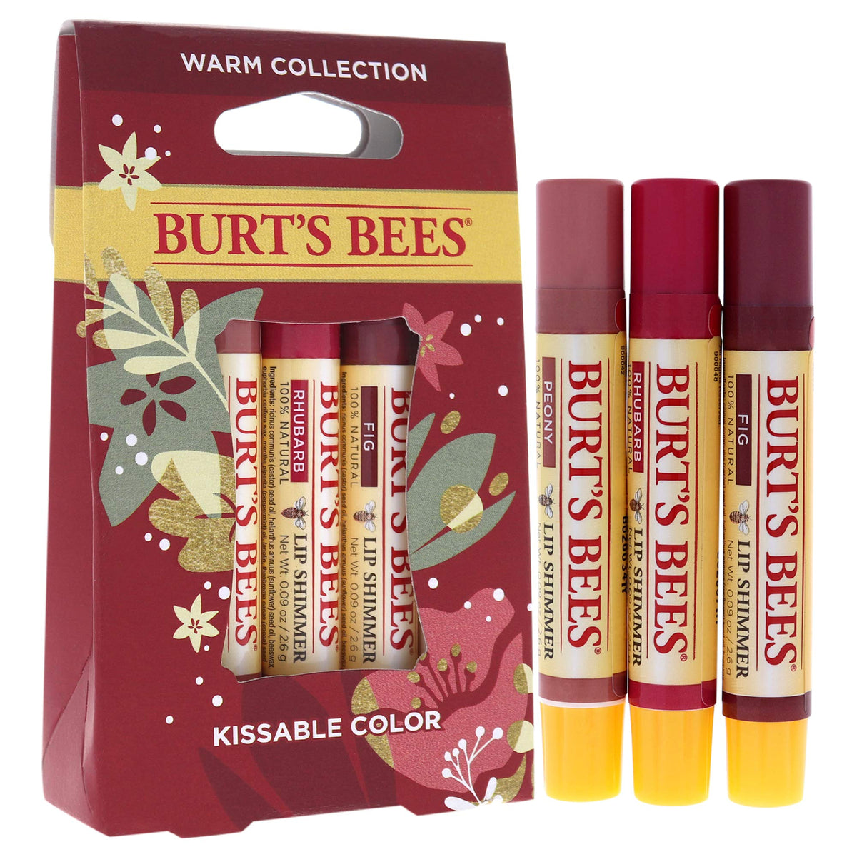 Burt's Bees Kissable Color Warm Fig lip shimmer provides soft color and lasting moisture.