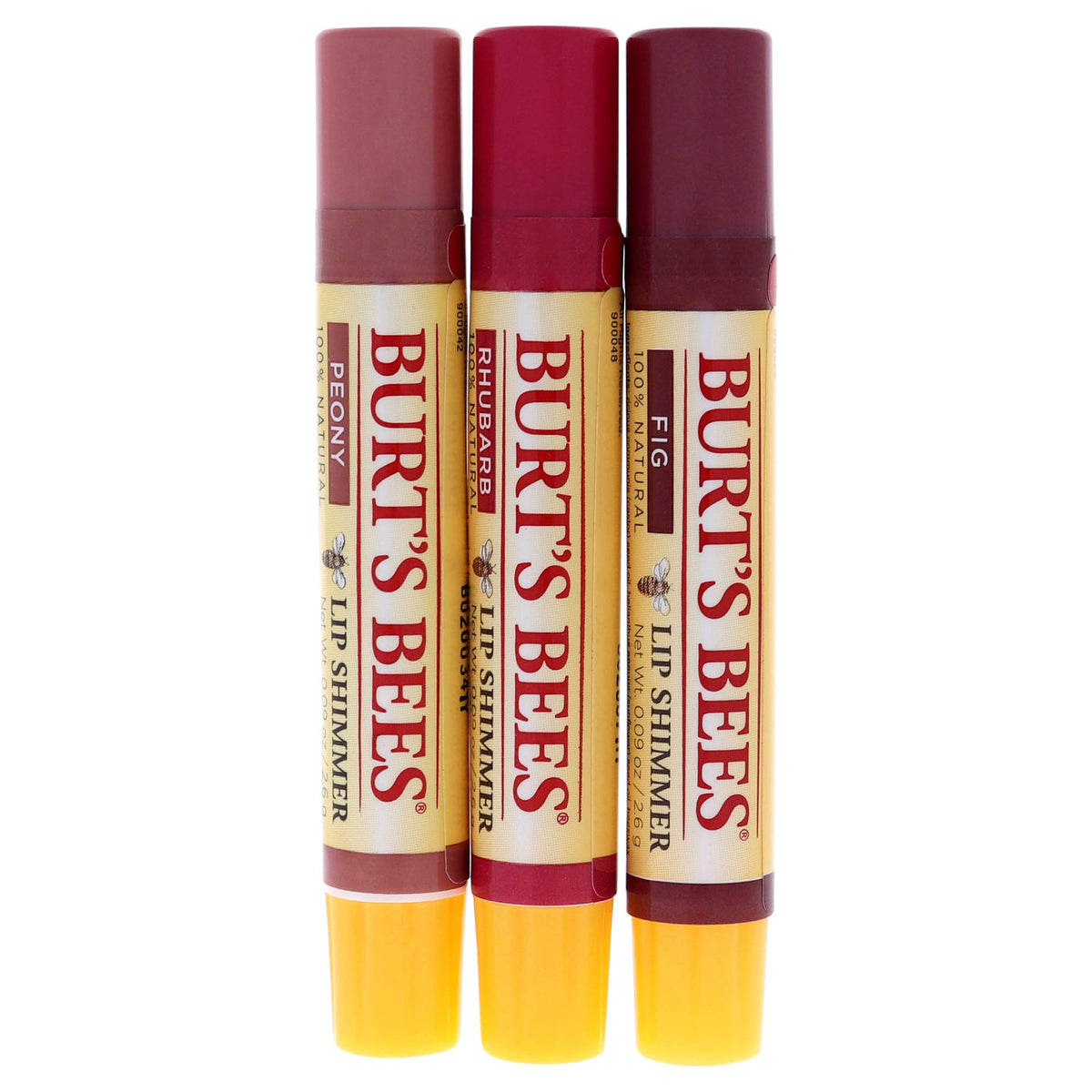 Burt's Bees Kissable Color Warm Rhubarb lip shimmer delivers vibrant tint and hydration.