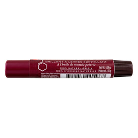 Burt's Bees Lip Shimmer Plum swirl gloss highlights natural shine and color