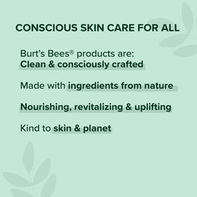 Burt's Bees lotion label highlights 98.6% natural origin.