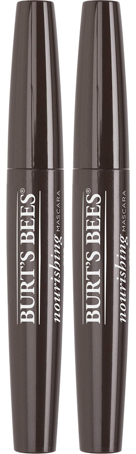 Burts Bees Nourishing Mascara Classic Black pack of 2 with easy brush applicator for all eye colors