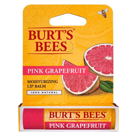 Burt's Bees Pink Grapefruit lip balm twist up close for smooth application
