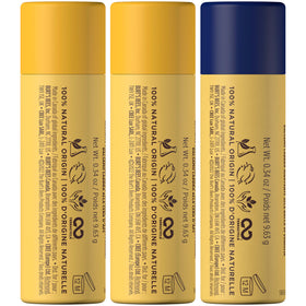 Detail of recycled paper packaging for Burt's Bees balms