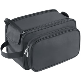 Buruis toiletry bag with durable material in black for daily travel.