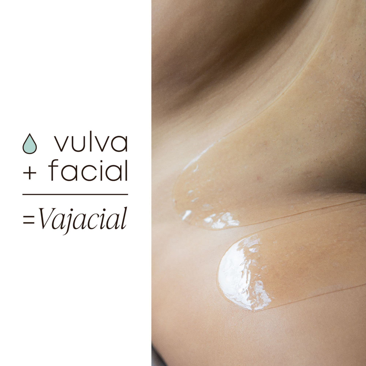 Aftercare moment with Bushbalm Vajacial Mask on bikini line