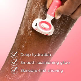 Bushbalm Ingrown Hair Oil bottle showing post-shave moisture sealing benefits