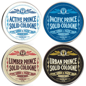 BushKlawz Premium Prince solid cologne travel tin front view for on the go freshness